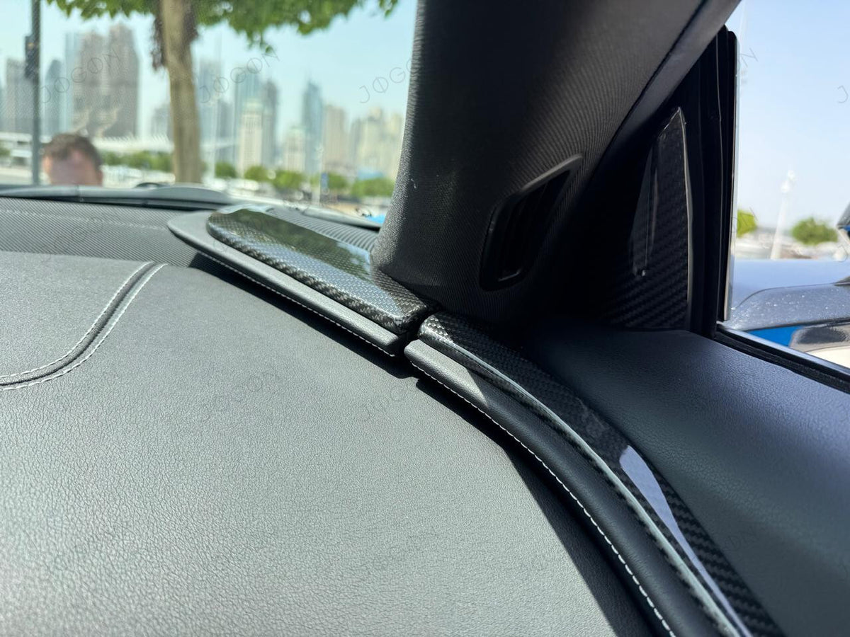 Window Upper Door Panel Cover Dry Carbon Fiber for Corvette C8 D1WT0104