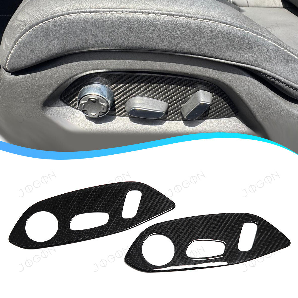 Seat Adjust Button Cover Trim Dry Carbon Fiber for Corvette C8 D1WT051