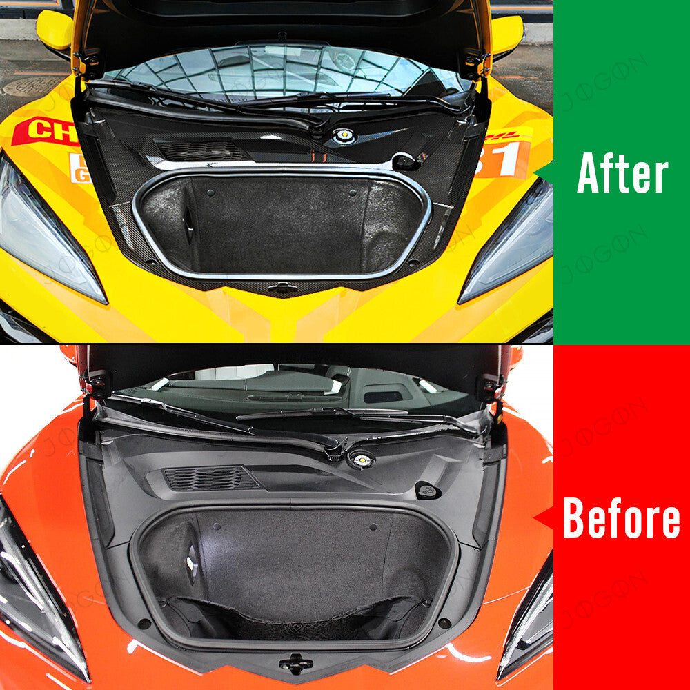 Front Trunk Trims Kit Dry Carbon Fiber for Corvette C8 D1WT0109