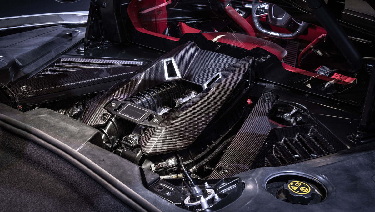 Engine Bay Cover Trim Dry Carbon Fiber for Corvette C8 D1WT082