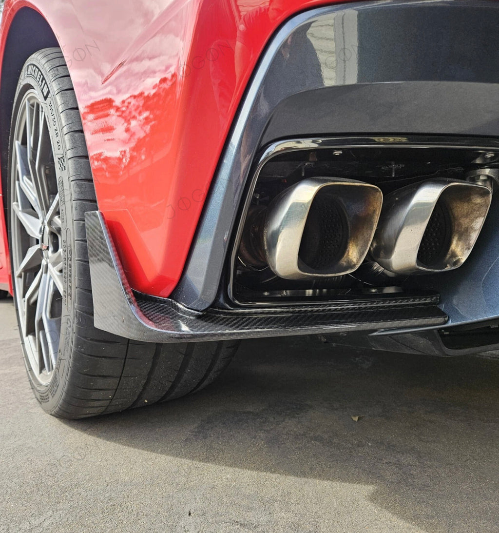 Rear Spats Bumper Skirts Dry Carbon Fiber for Corvette C8 D1WT0106