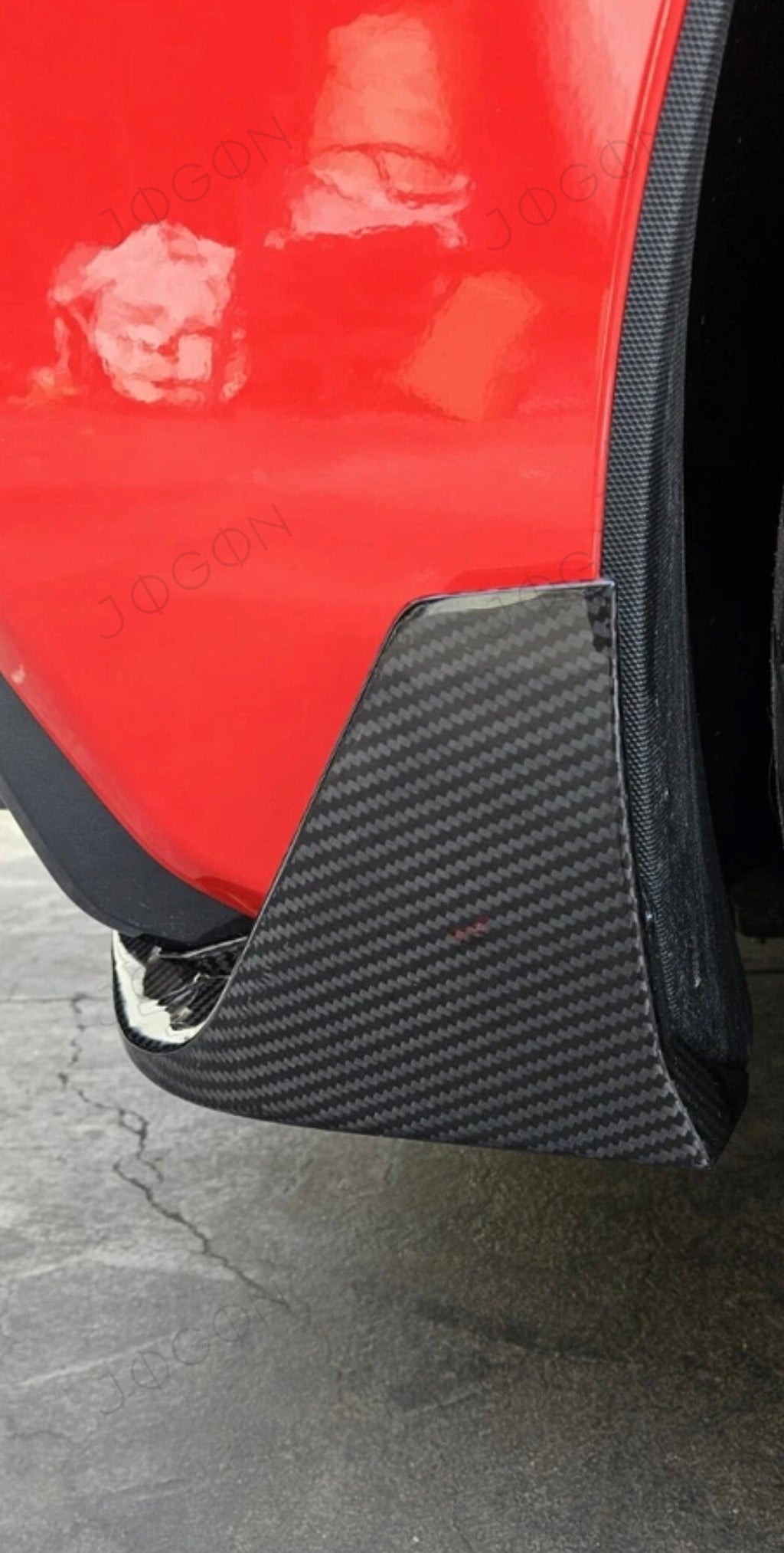 Rear Spats Bumper Skirts Dry Carbon Fiber for Corvette C8 D1WT0106