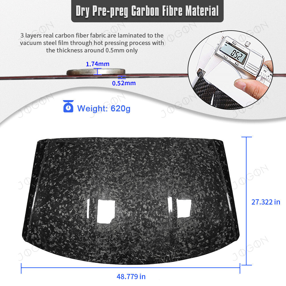 Roof Panel Bows Dry Carbon Fiber for Corvette C8 D1WT0102