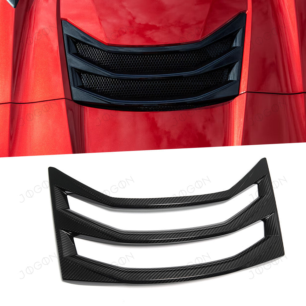Rear Hood Hatch Vent Scoop Cover Dry Carbon Fiber for Corvette C8 D1WT054