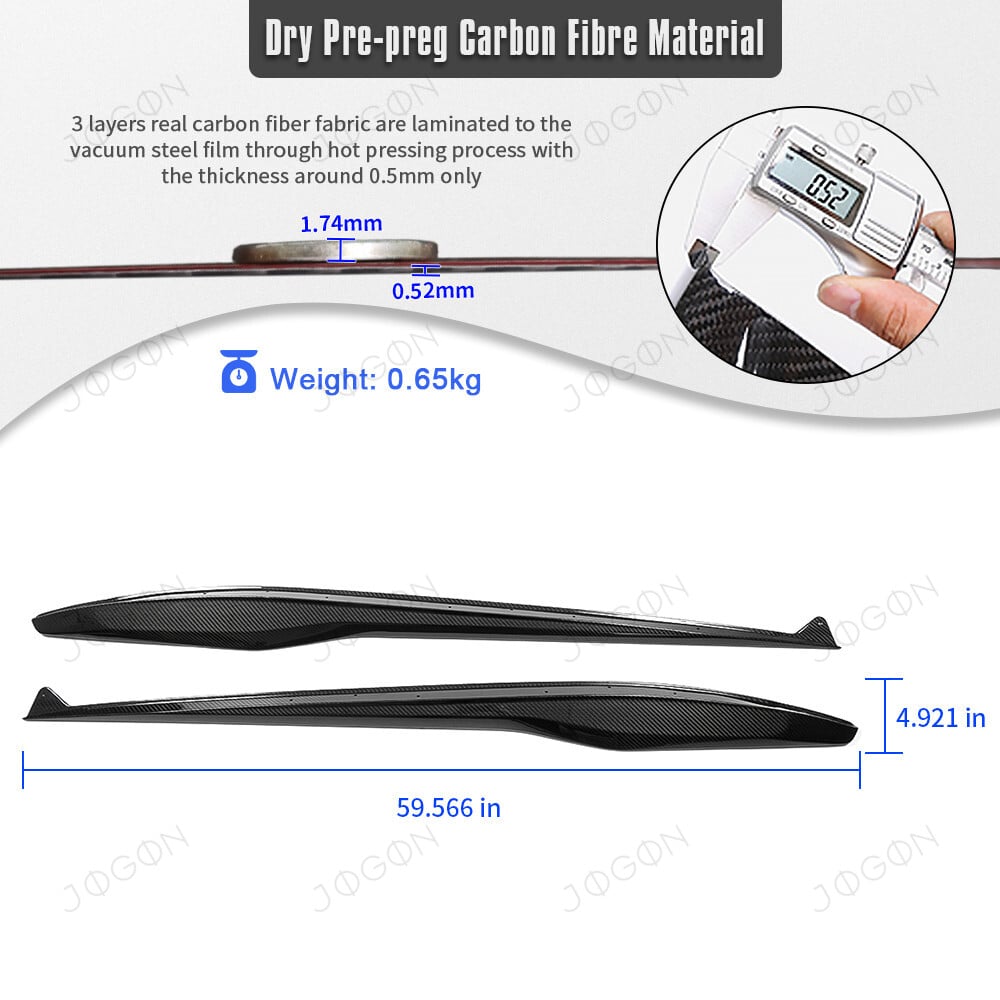 Side Skirts Extension Dry Carbon Fiber for Corvette C8 Z06 E-Ray D1WT0123A