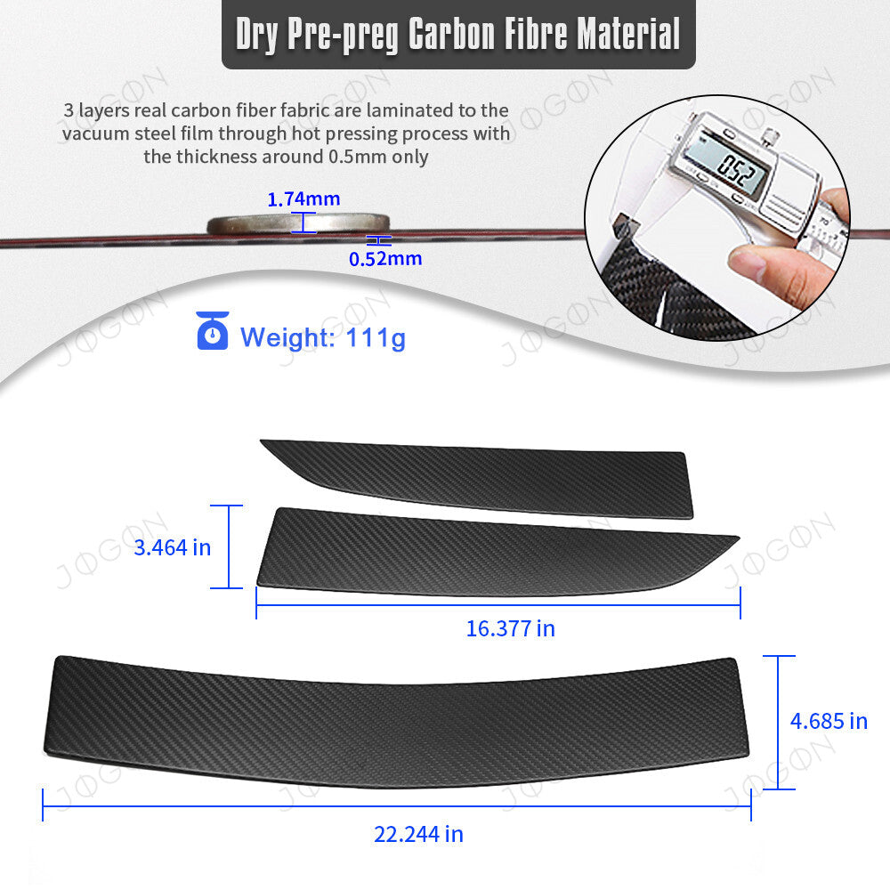 Spoiler Delete Panels Dry Carbon Fiber for Corvette C8 Z06 D1WT0126A