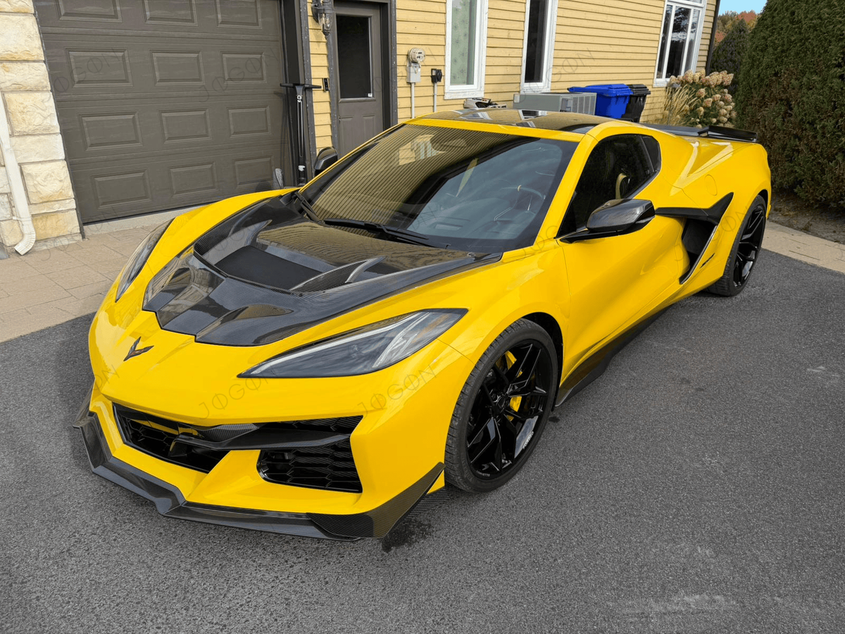 Front Hood Bonnet ZR1 Style Dry Carbon Fiber for Chevrolet Corvette C8 2020-2026