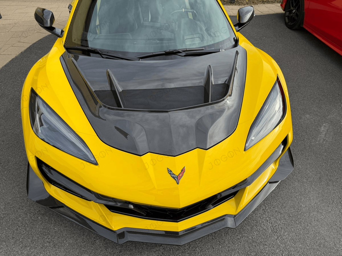 Front Hood Bonnet ZR1 Style Dry Carbon Fiber for Chevrolet Corvette C8 2020-2026