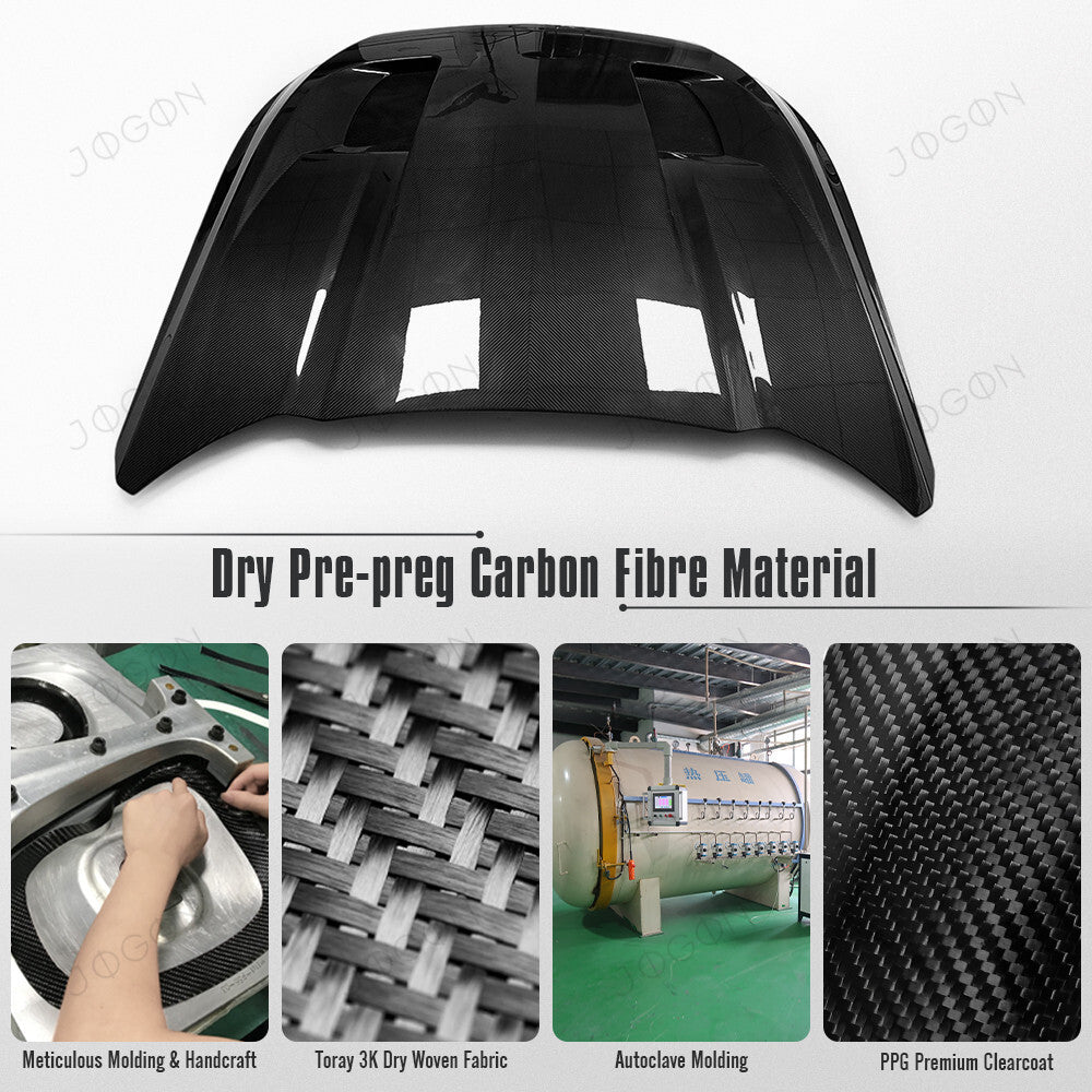 Front Bonnet Hood Dry Carbon Fiber for Ford Mustang S650 D2FT050A