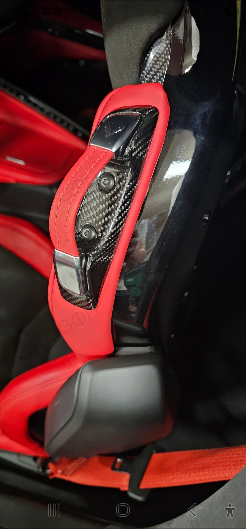 Seat Belt Holder Buckle Panel Real Carbon Fiber for Corvette C8 D1WT0113A