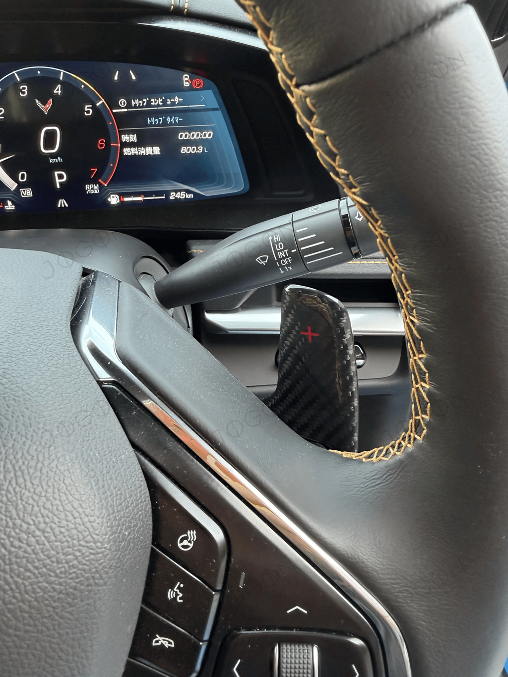 Steering Wheel Paddle Shifters Dry Carbon Fiber for Corvette C8 JWT001
