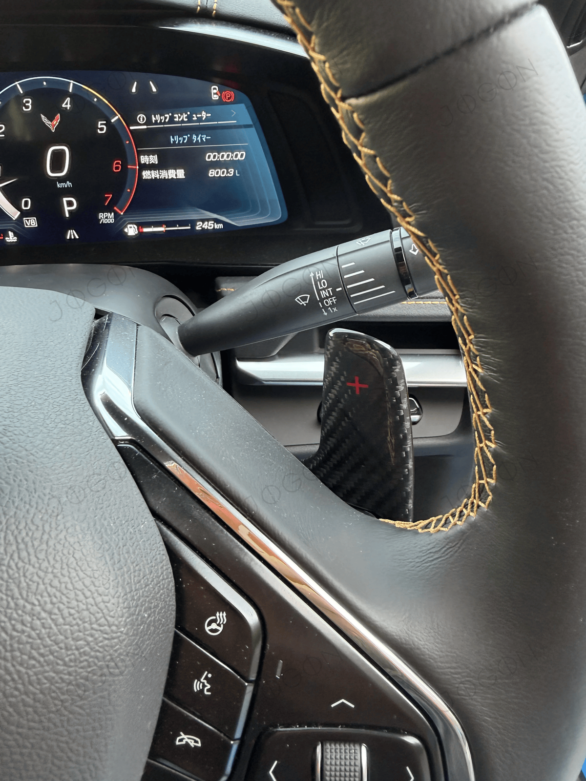Steering Wheel Paddle Shifters Dry Carbon Fiber for Corvette C8 JWT001