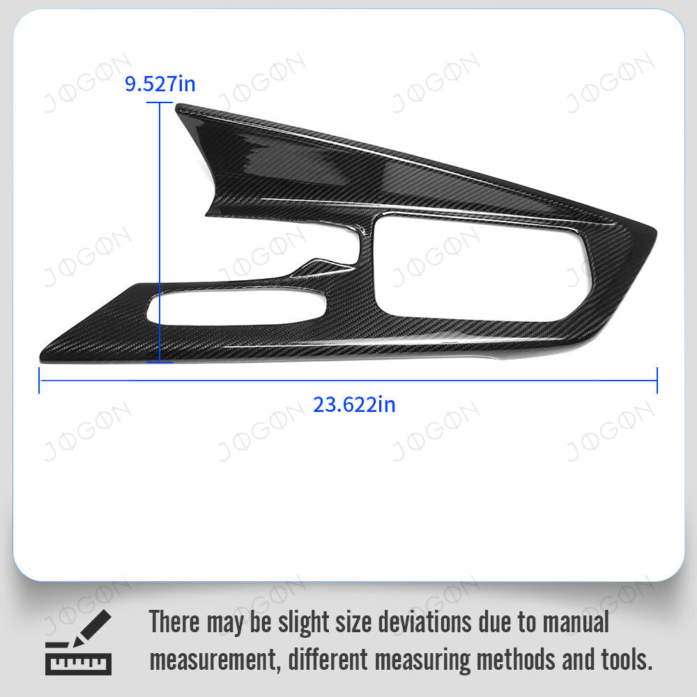 Center Console Cup Holder Cover Set Dry Carbon Fiber for Corvette C8 D1WT036