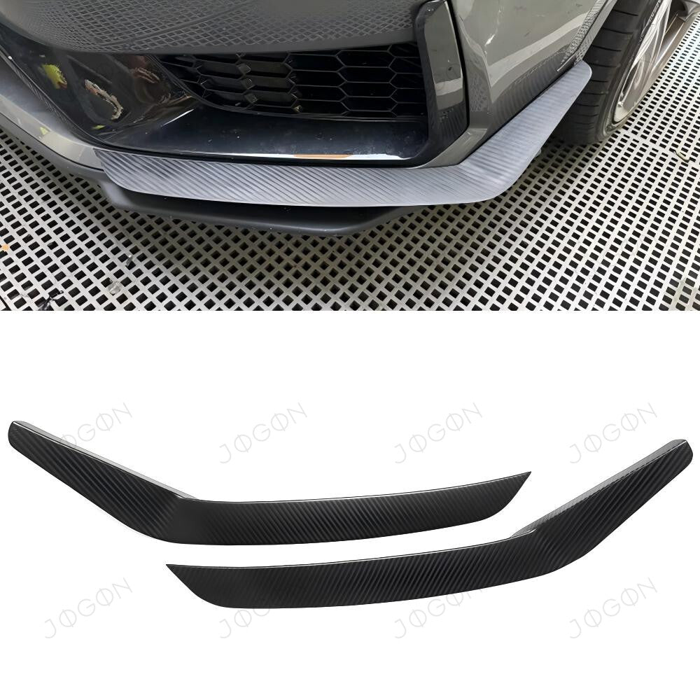 Front Bumper Canards Splitter Trims Dry Carbon Fiber for Ford Mustang S650 D2FT038