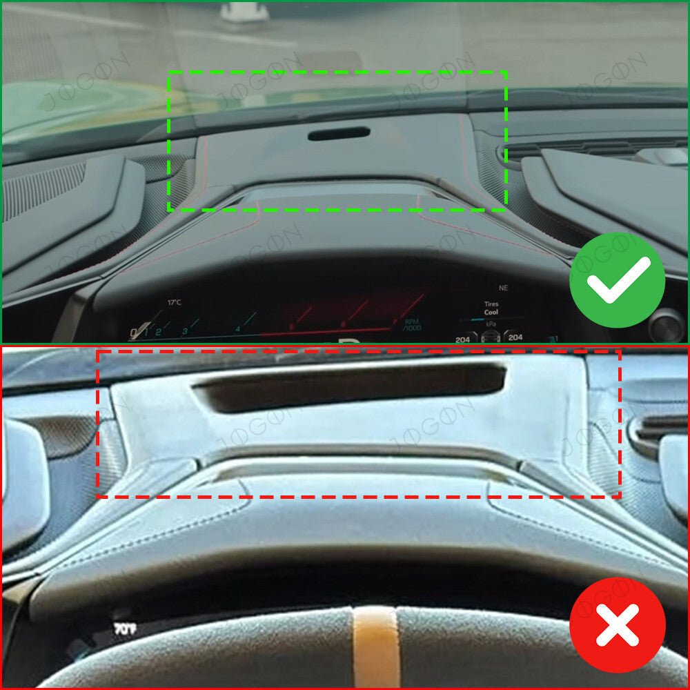 Head Up Display Cover Dry Carbon Fiber for Corvette C8 DAWT001A