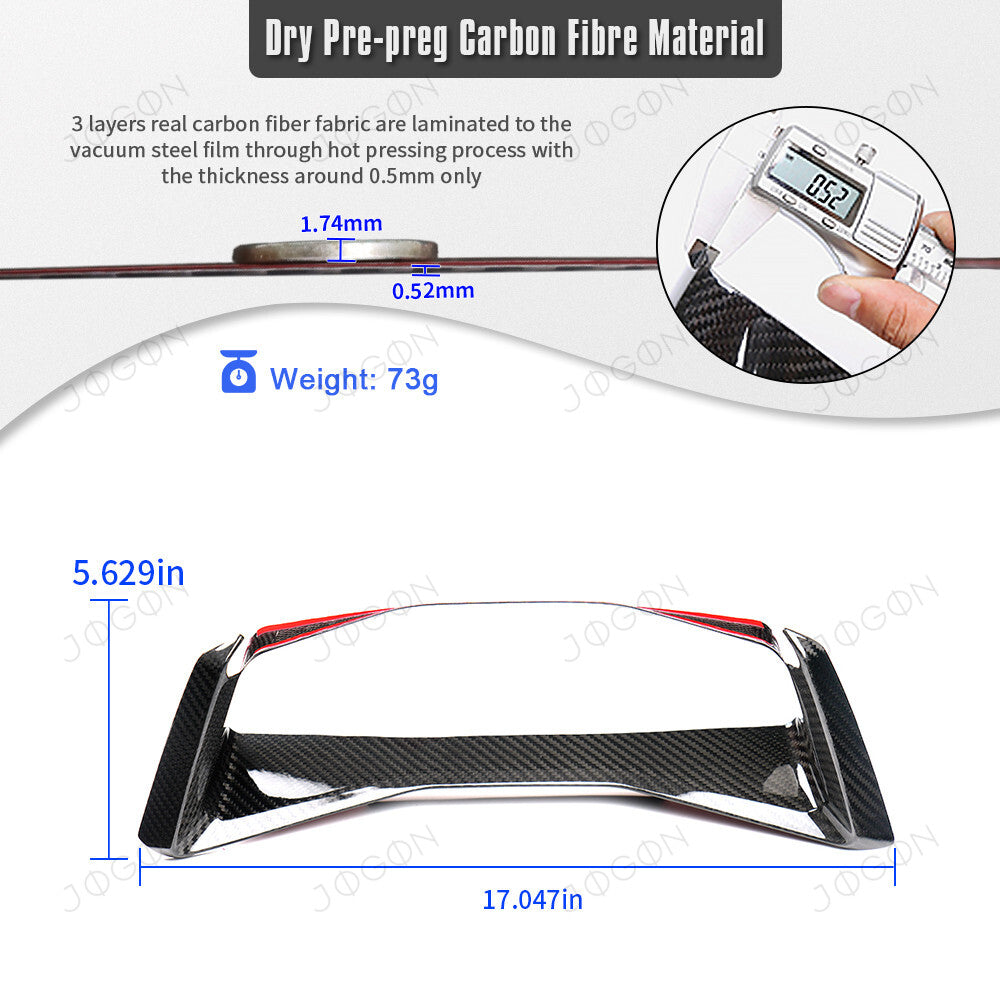 Cluster Gauge Bezel Speedometer Frame Dry Carbon Fiber for Corvette C8 DAWT002A