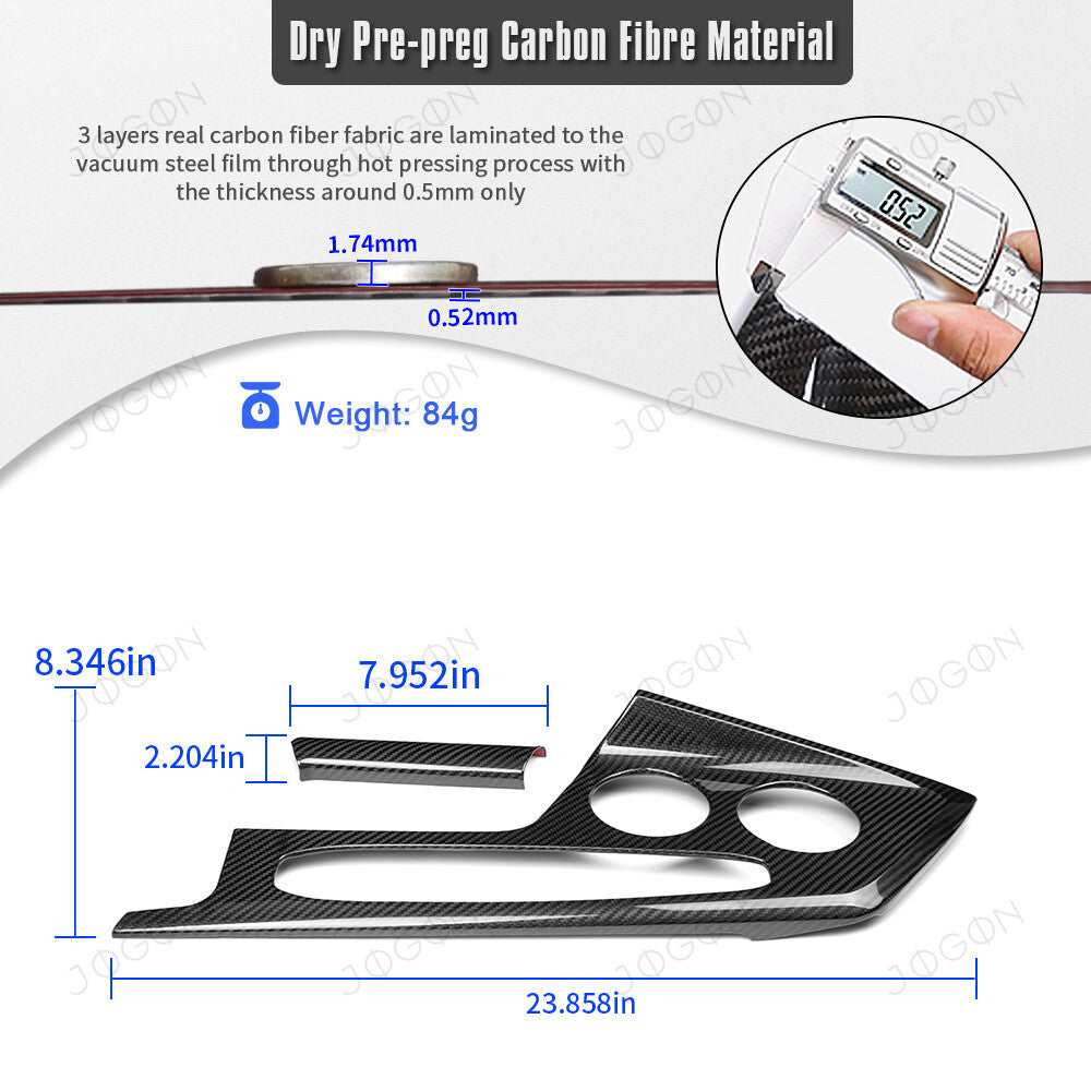 Center Console Panel Cover Dry Carbon Fiber for Corvette C8 DAWT003A