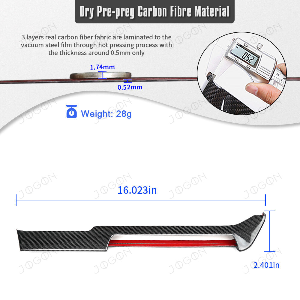 Climate Control Lower Panel Dry Carbon Fiber for Corvette C8 DAWT004A