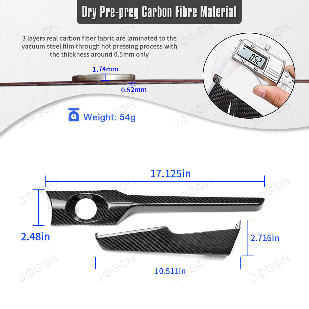 Center Display Lower Panel Start Button Frame Dry Carbon Fiber for Corvette C8 DAWT007A
