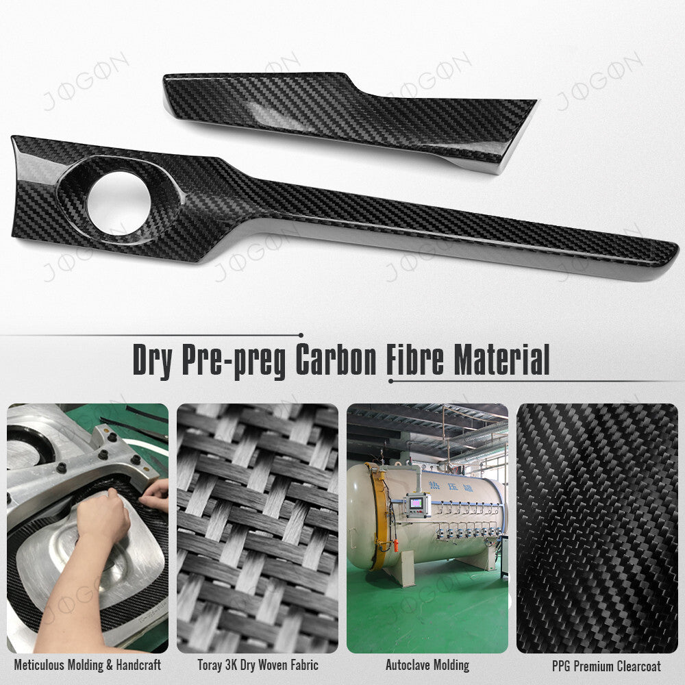 Center Display Lower Panel Start Button Frame Dry Carbon Fiber for Corvette C8 DAWT007A