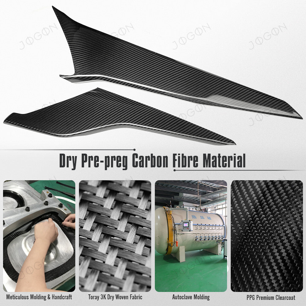 Console Side Panel Trims Dry Carbon Fiber for Corvette C8 DAWT006A