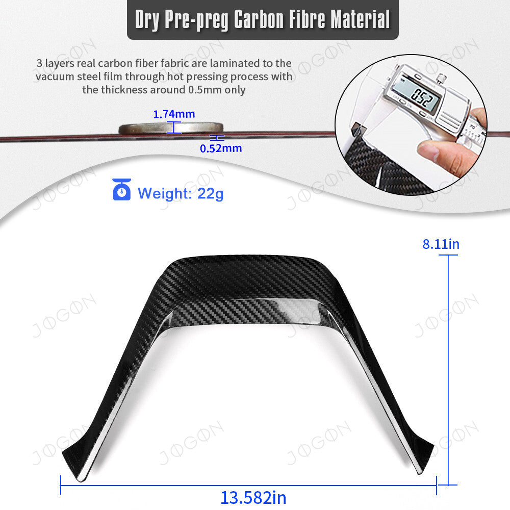 Upper Instrument Cluster Panel Trim Dry Carbon Fiber for Corvette C8 DAWT009A