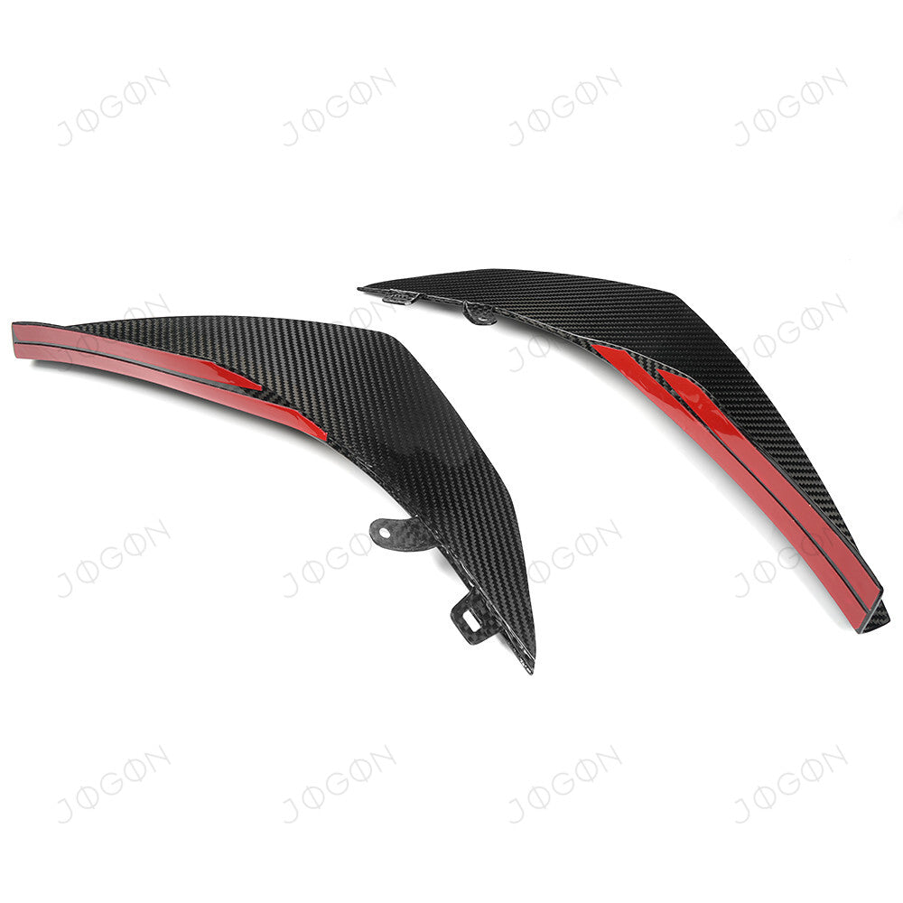 Front Splitter Side Canards Dry Carbon Fiber for Corvette C8 Z06 E-Ray D1WT0121A