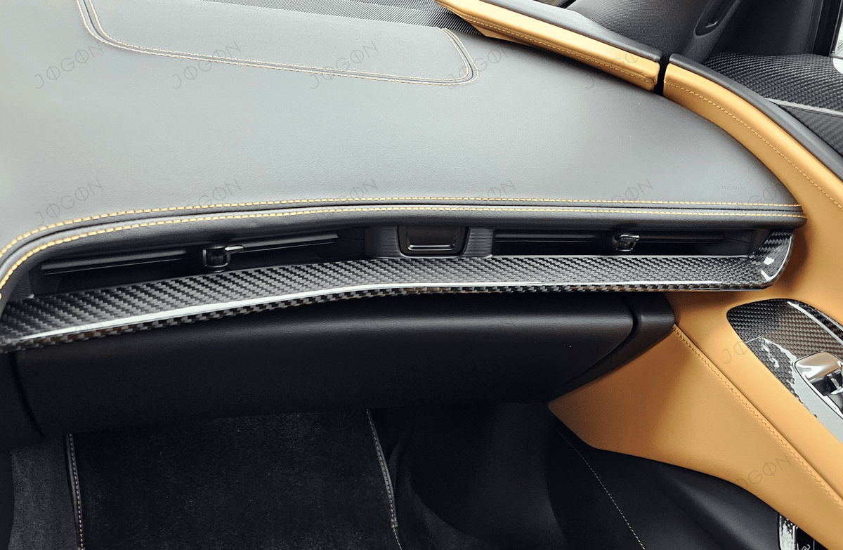 Air Condition Outlet Vent Strip Dry Carbon Fiber for Corvette C8 DAWT005A
