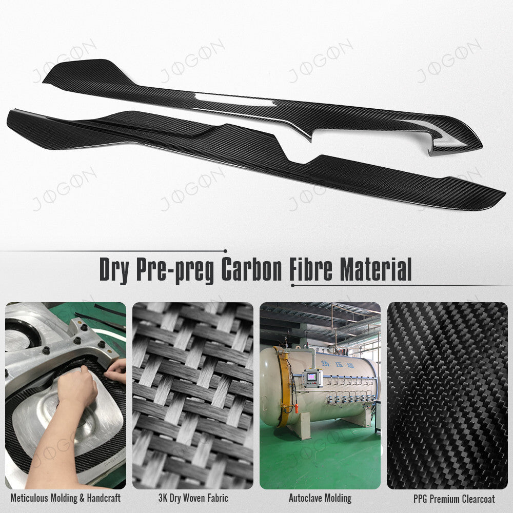 Center Console Lower Side Panels Dry Carbon Fiber for Corvette C8 DAWT012A