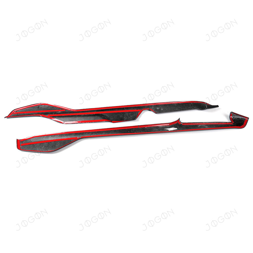 Center Console Lower Side Panels Dry Carbon Fiber for Corvette C8 DAWT012A
