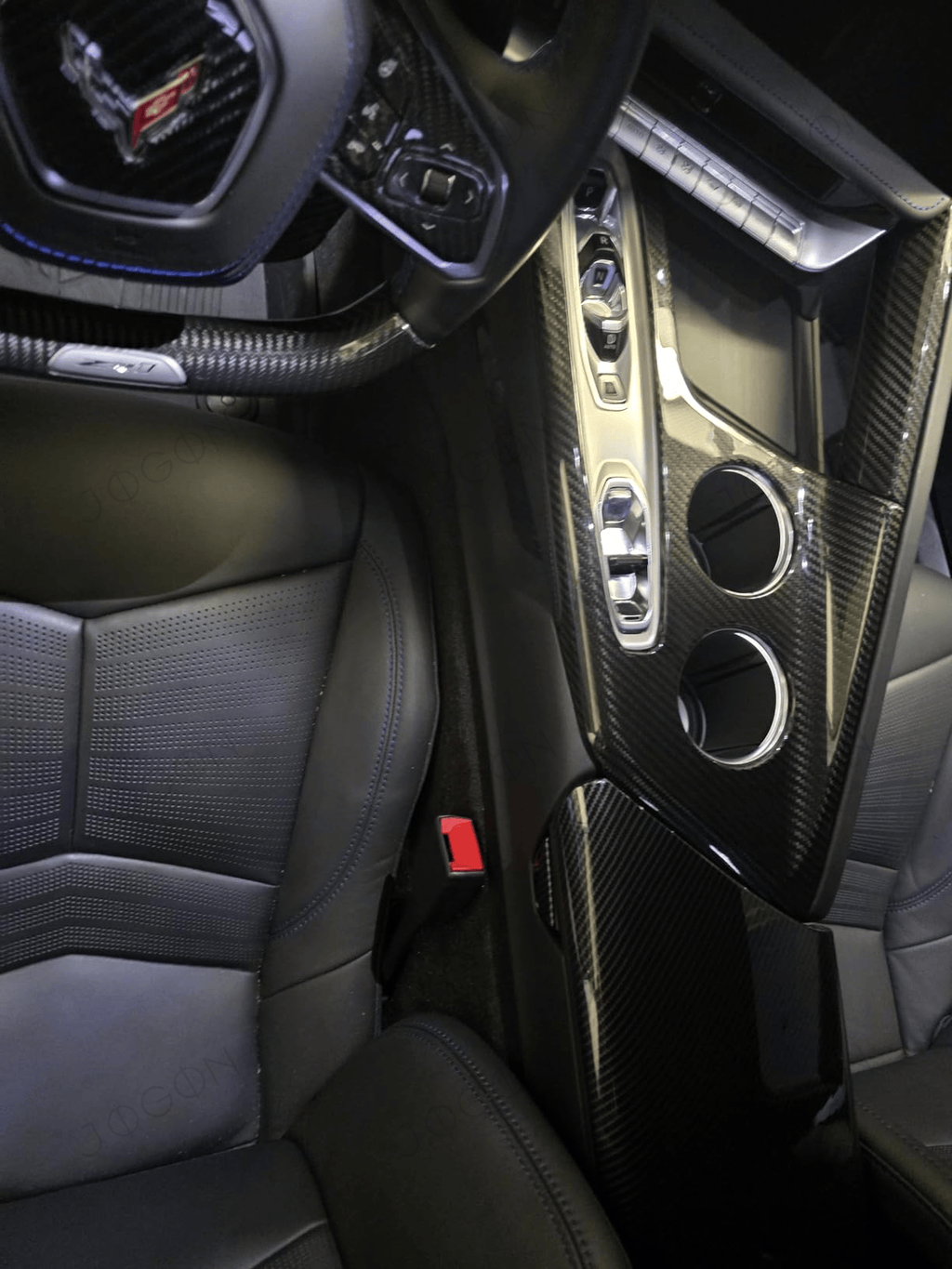 Center Console Panel Cover Dry Carbon Fiber for Corvette C8 DAWT003A