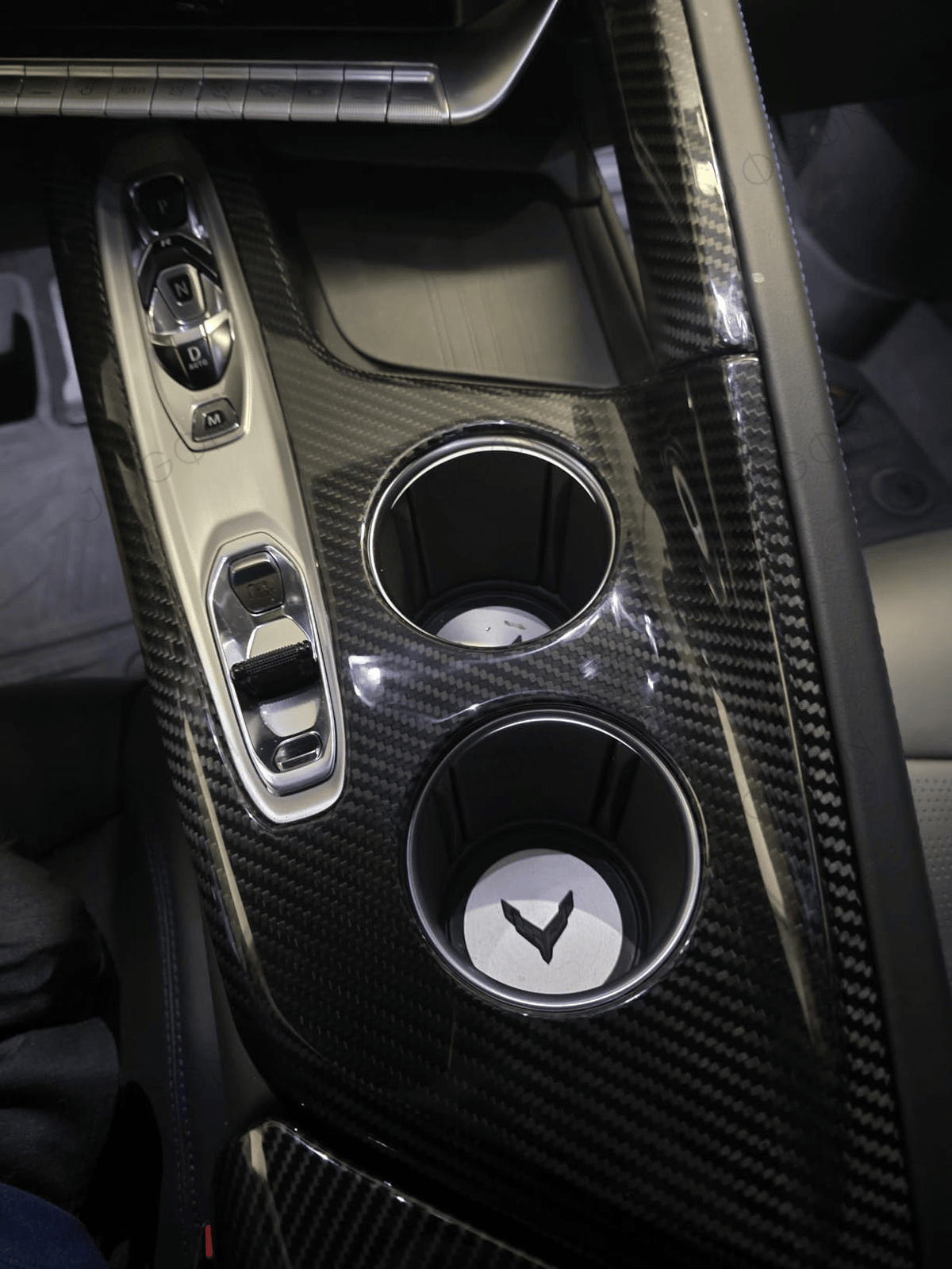 Center Console Panel Cover Dry Carbon Fiber for Corvette C8 DAWT003A