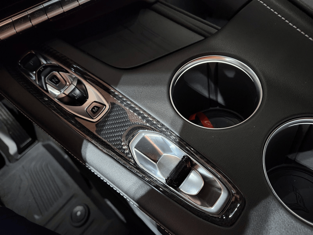 Gear Selector Button Trim Dry Carbon Fiber for Corvette C8 DAWT008A