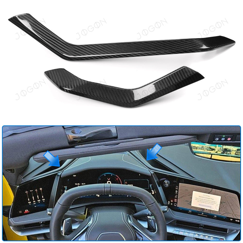 HUD Display Side Trims Dry Carbon Fiber for Corvette C8 DAWT013A