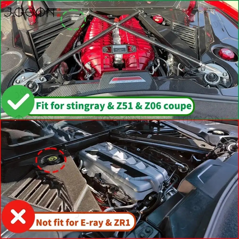 Engine Bay Filler Side Cover Dry Carbon Fiber for Corvette C8 Coupe D1WT091