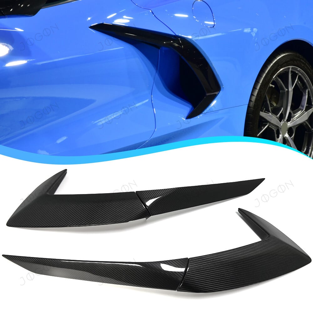 Side Fender Vent Scoop Boomerang Dry Carbon Fiber for Corvette C8 D1WT033