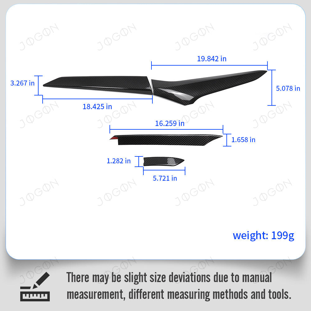 Side Fender Vent Scoop Boomerang Dry Carbon Fiber for Corvette C8 D1WT033