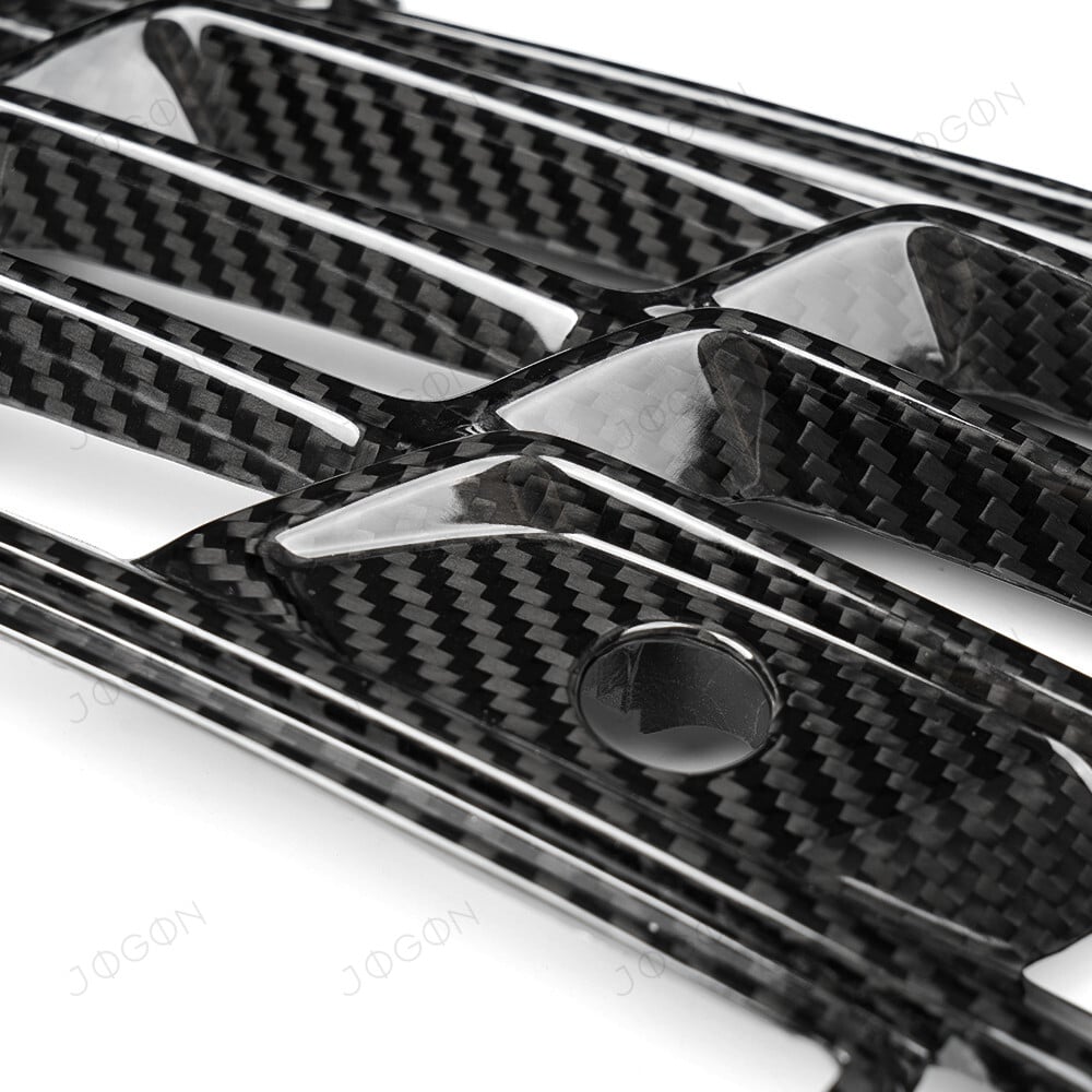 Rear Bumper Side Grille Vent Inserts Dry Carbon Fiber for Corvette C8 DAWT018A