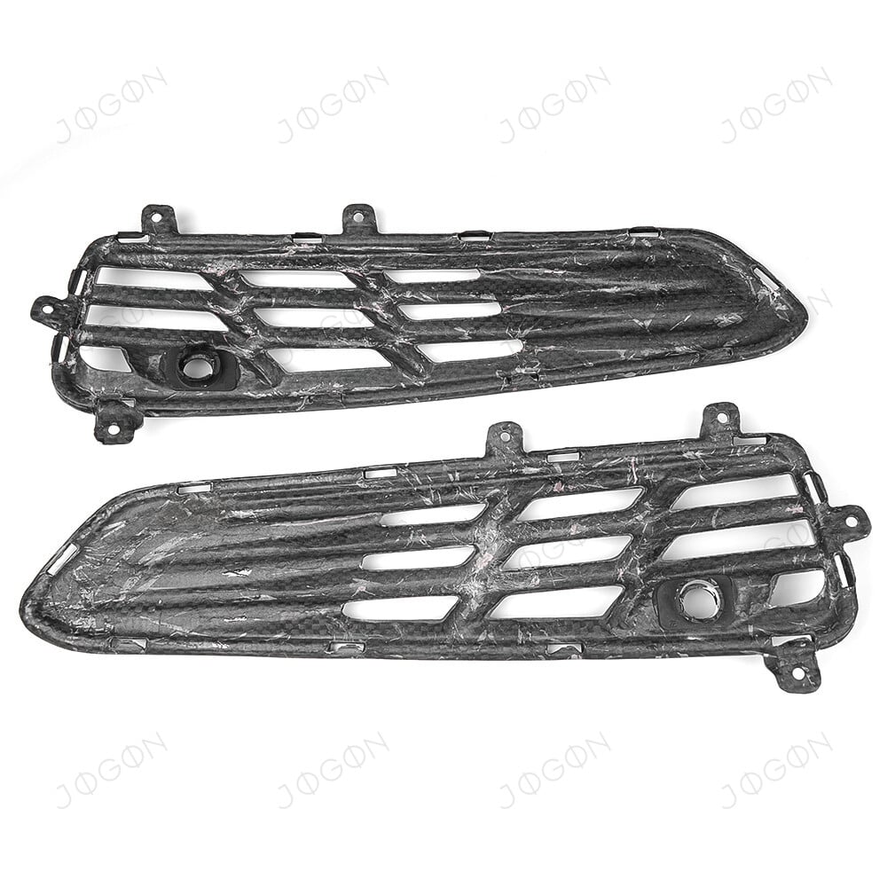 Rear Bumper Side Grille Vent Inserts Dry Carbon Fiber for Corvette C8 DAWT018A