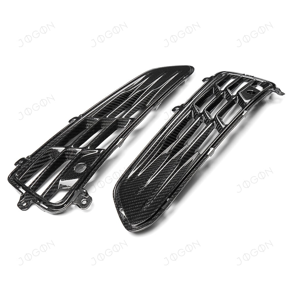 Rear Bumper Side Grille Vent Inserts Dry Carbon Fiber for Corvette C8 DAWT018A