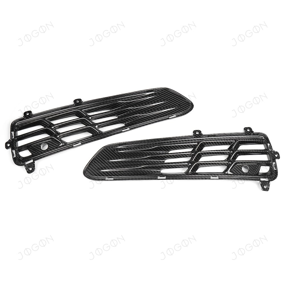 Rear Bumper Side Grille Vent Inserts Dry Carbon Fiber for Corvette C8 DAWT018A