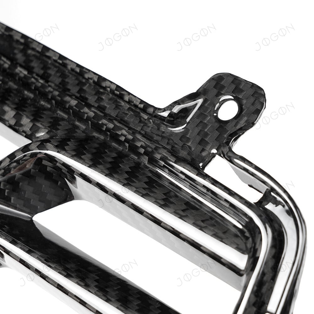 Rear Bumper Side Grille Vent Inserts Dry Carbon Fiber for Corvette C8 DAWT018A