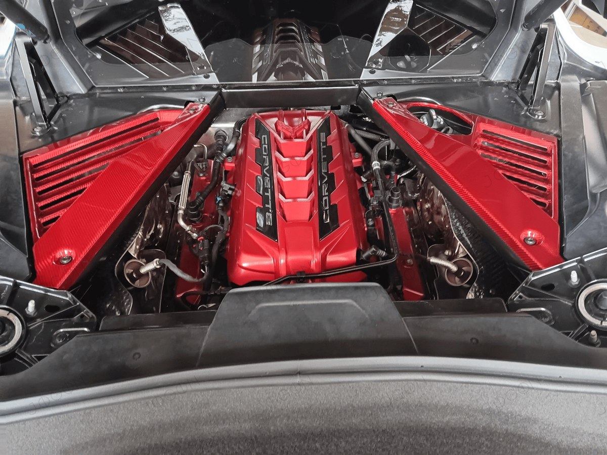 Engine Appearance Trims Dry Carbon Fiber for Corvette C8 Stingray D1WT099