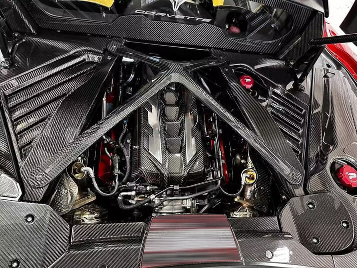 Engine Appearance Trims Dry Carbon Fiber for Corvette C8 Stingray D1WT099