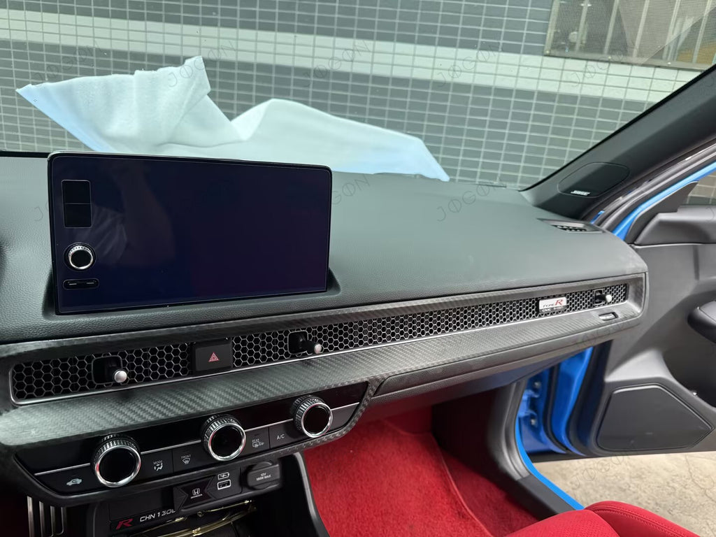 Center Dashboard Panel Cover Dry Carbon Fiber for Honda Civic FL5 DHD007B