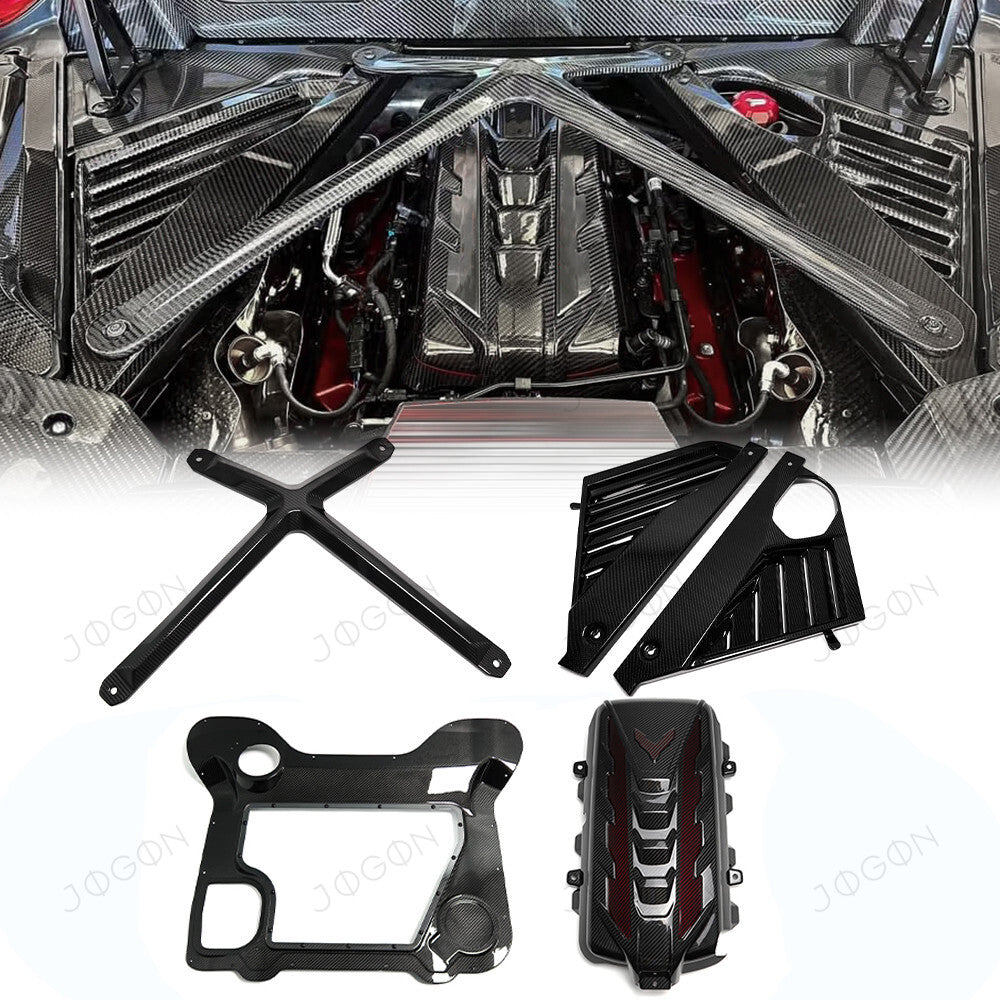 Engine Appearance Trims Dry Carbon Fiber for Corvette C8 Stingray D1WT099