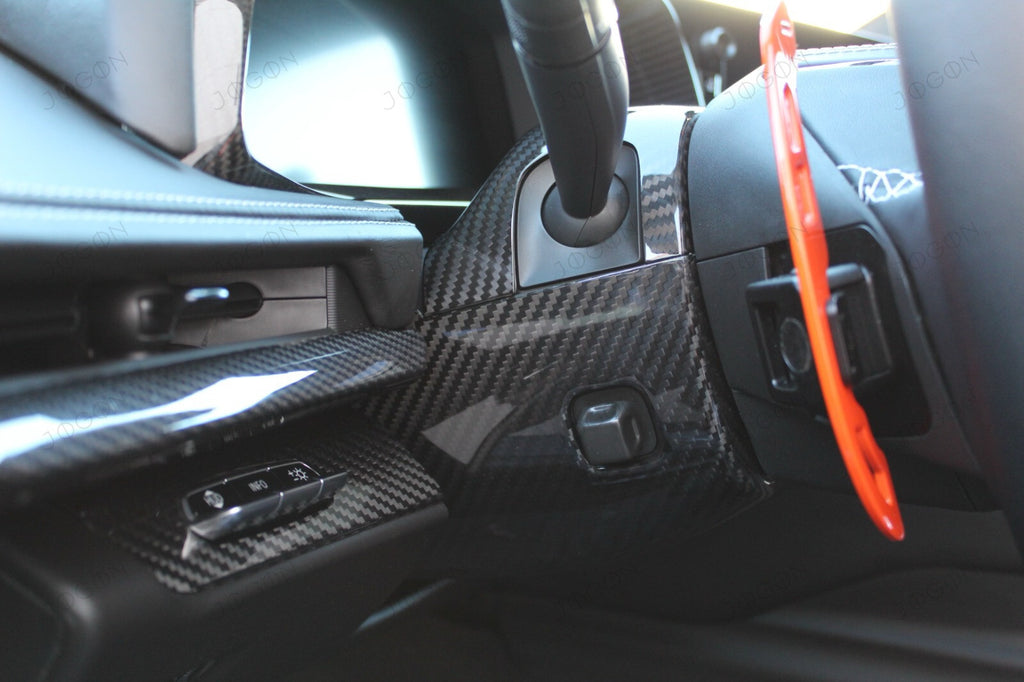 Steering Wheel Column Cover Dry Carbon Fiber for Corvette C8 DAWT017A