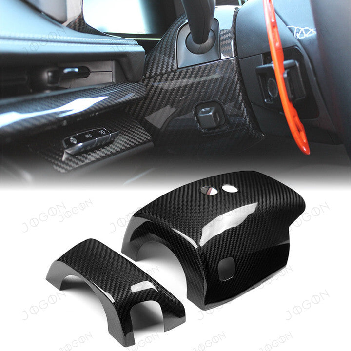 Steering Wheel Column Cover Dry Carbon Fiber for Corvette C8 DAWT017A