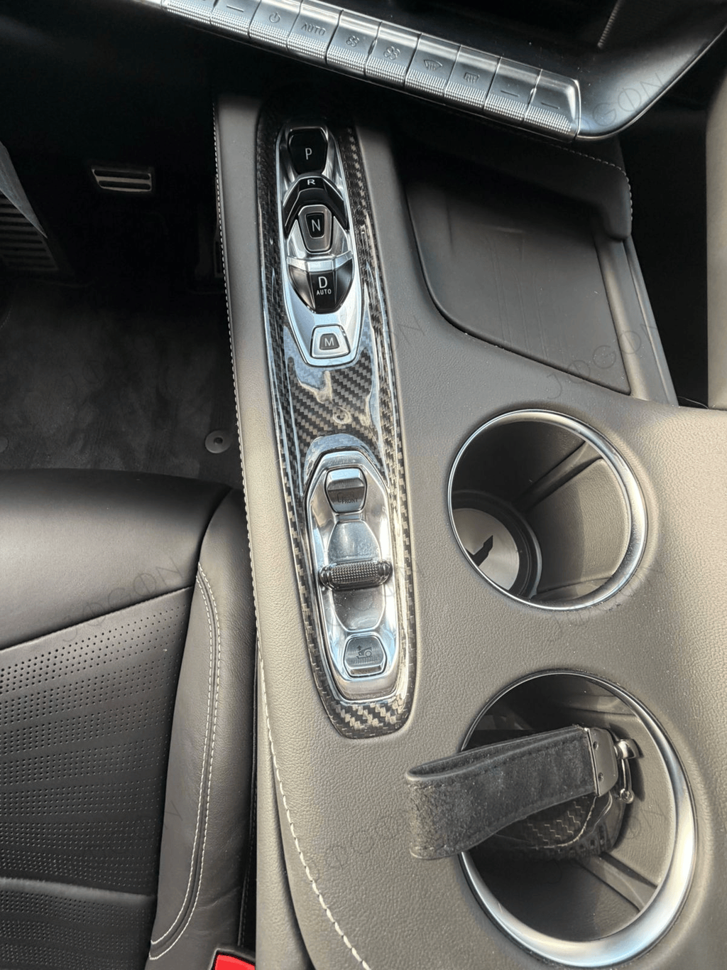 Gear Selector Button Trim Dry Carbon Fiber for Corvette C8 DAWT008A
