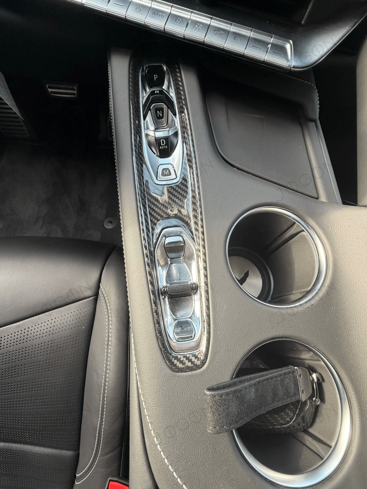 Gear Selector Button Trim Dry Carbon Fiber for Corvette C8 DAWT008A